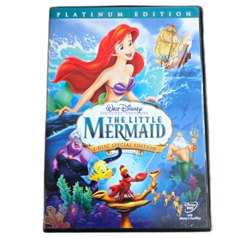 The Little Mermaid DVD 2 Disc Platinum Edition Disney Princess Animated Movie